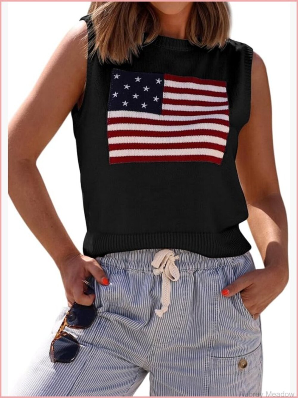 Sleeveless Knit Crop Tank Top Summer Sweater Vest Trendy Outfit
